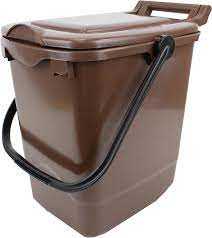 23L Food Waste Plastic Caddy Brown