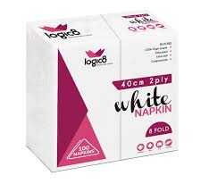 Logic8-40cm-2ply--8fold--White-napkins--20x100-s-