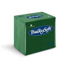 BulkySoft 40x40cm Green 2ply 8 fold Dinner Napkin (20x100)