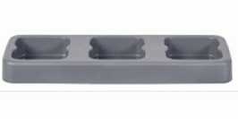3 Section Plastic Base for Fit 75 Litre Recycling Bins Grey