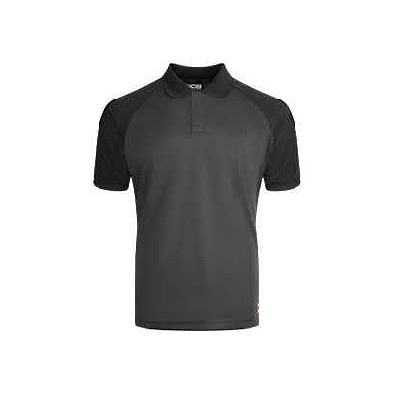 JCB UNISEX CLASSIC COLLAR POLO SHIRT GREY/BLACK