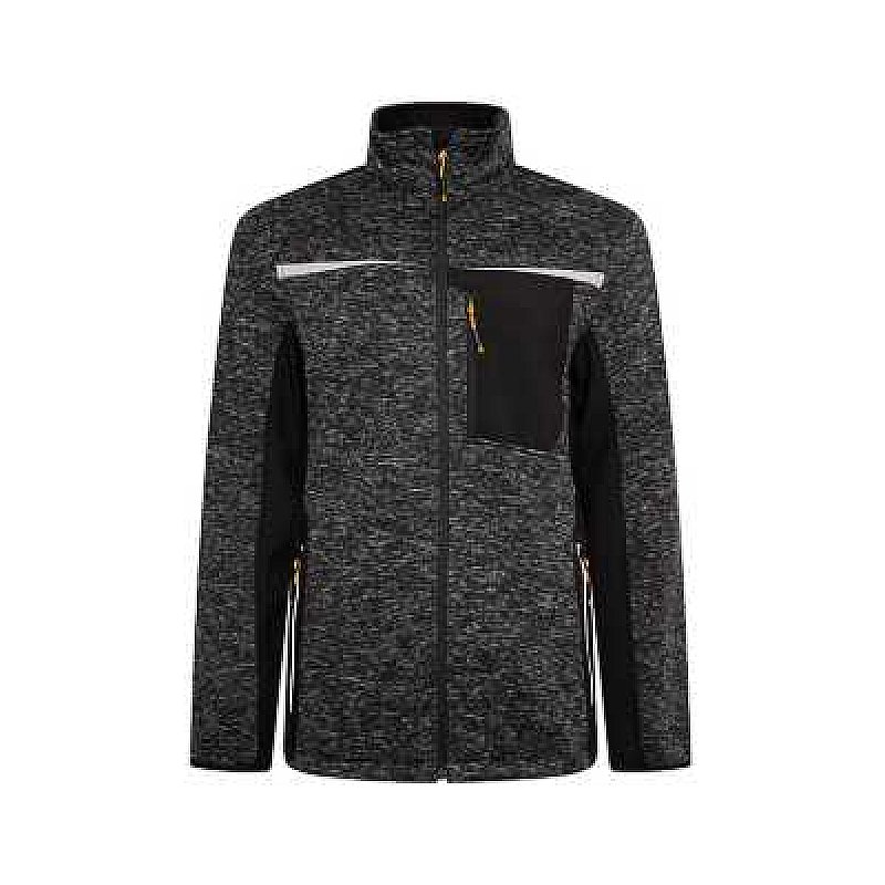 JCB TRADE ESSINGTON II FULL ZIP GREY KNITTED JUMPER