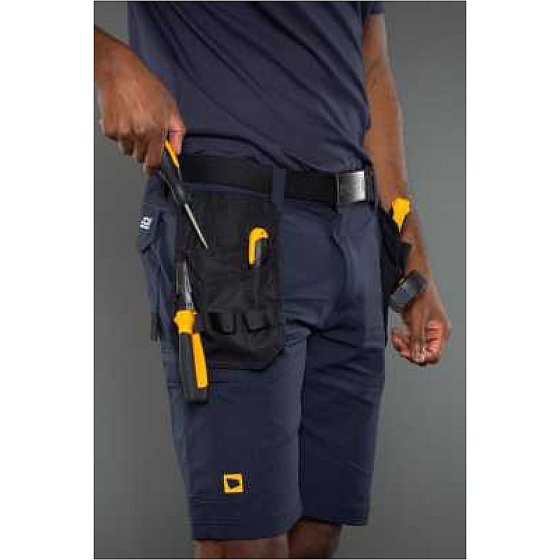 JCB UNISEX STRETCH HOLSTER POCKET SHORTS NAVY