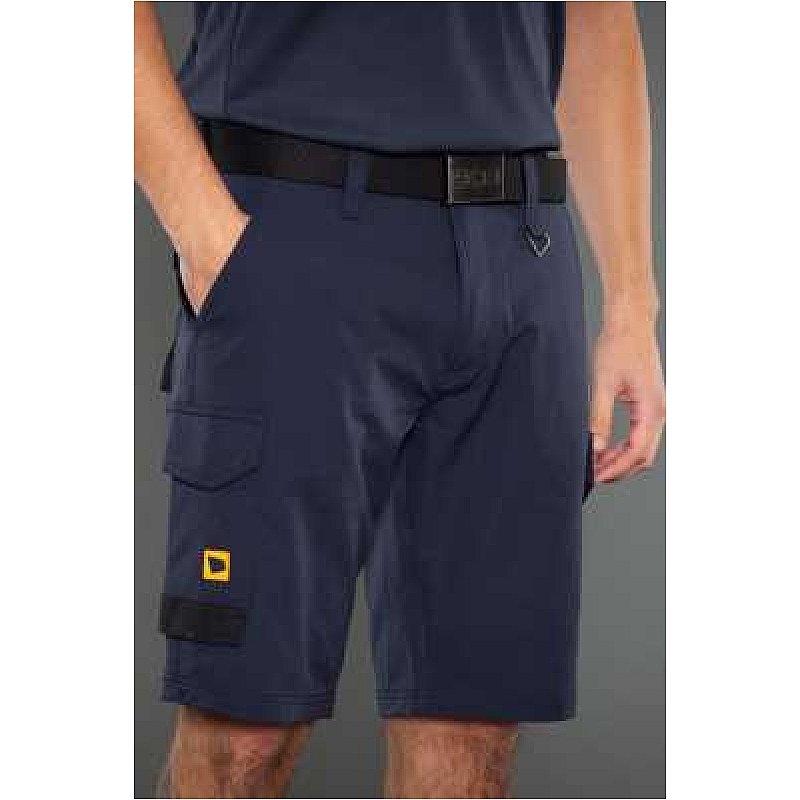 JCB UNISEX 4-WAY STRETCH SHORTS NAVY