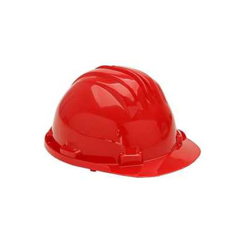 5-RG Safety Helmet with wheel ratchet Red