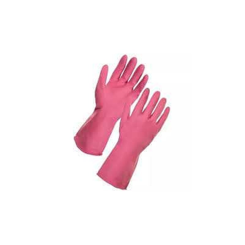 Supertouch Household Latex Cleaning Gloves Pink 12x12 (144)