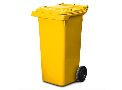 120-Ltr-Yellow-2-Wheeled-Plastic-Bin