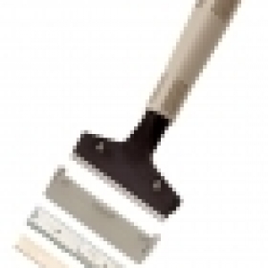 Deluxe window scraper with plastic handle