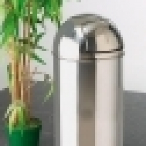 40 litre Bullet-push bin - inox finish